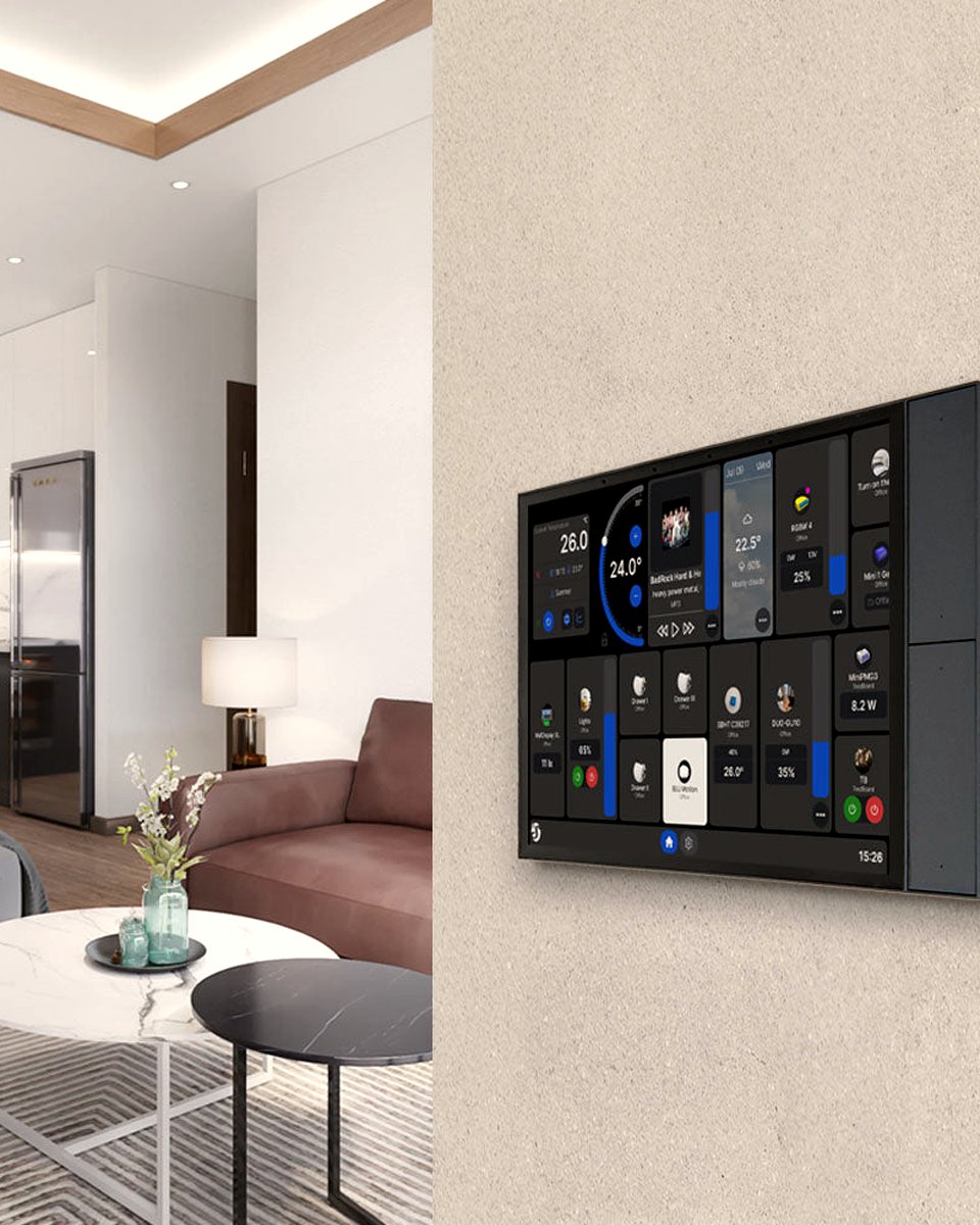 Pantalla Shelly de control de la iluminación en el salón